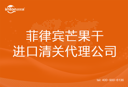 菲律賓芒果干進口清關代理公司