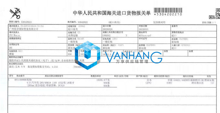 輪胎進口報關清關【案例分享】